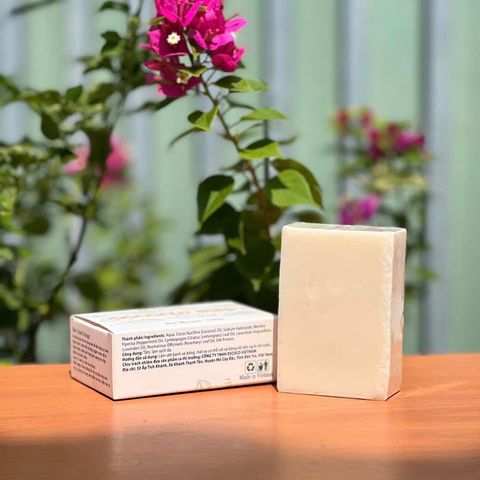 Xà phòng dừa hương chanh dừa Escoco - Xà bông dừa Handmade Vegan Natural Bar Soap Cold Pressed coconut soap