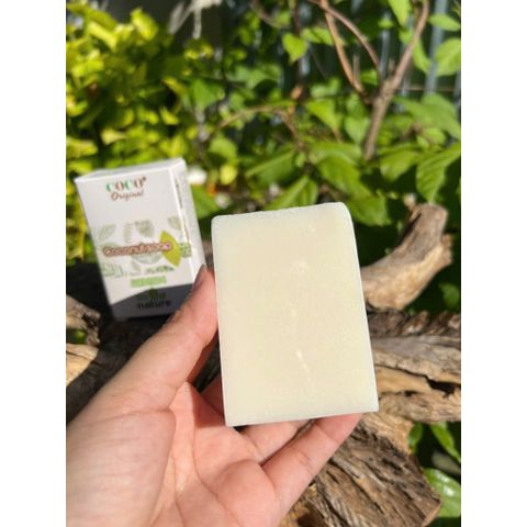 Xà phòng dừa hương chanh dừa Escoco - Xà bông dừa Handmade Vegan Natural Bar Soap Cold Pressed coconut soap