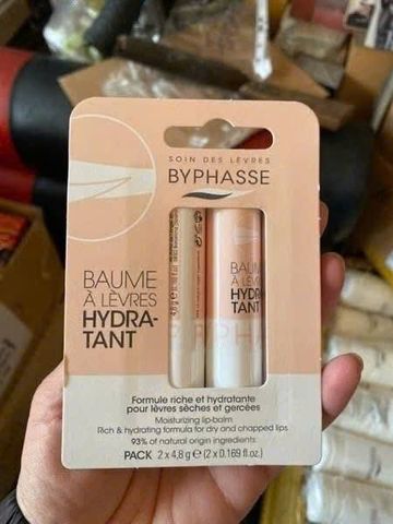 Bộ 2 Cây Son Dưỡng Môi Byphasse Baume A Levres Hydra 4.8G - Dưỡng ẩm và Bảo vệ môi hoàn hảo cho làn môi mềm mại