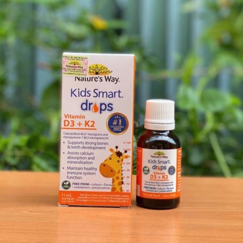[Nhập khẩu chính ngạch] Vitamin d3k2 cho trẻ em D3 + K2 Nature's Way Kids Smart Drops - d3k2 cho bé