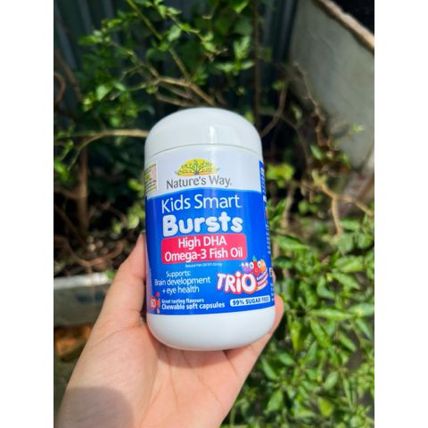 [Nhập khẩu chính ngạch] DHA cho trẻ em Nature’s Way Kids Smart Bursts High DHA Omega-3 Fish Oil 60 viên trio