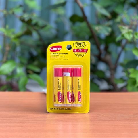 Set 3 thỏi Son dưỡng môi Carmex classic lip balm của Mỹ