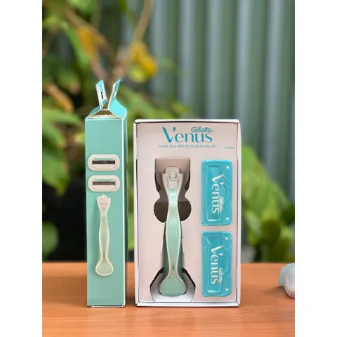 Dao cạo 5 lưỡi Gillette Venus Deluxe Smooth Sensitive 1 cán 2 đầu thay 629687