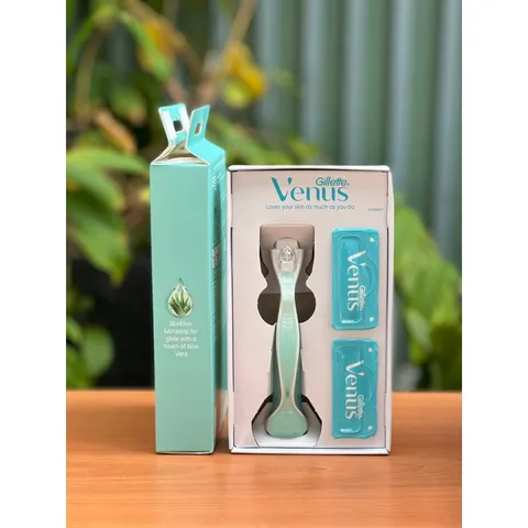 Dao cạo 5 lưỡi Gillette Venus Deluxe Smooth Sensitive 1 cán 2 đầu thay 629687