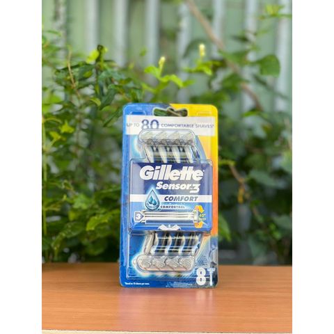 Set 8 cây Dao cạo râu Gillette sensor 3 Comfort 629736