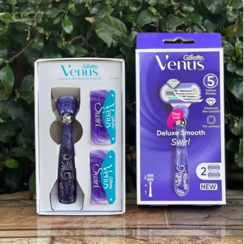 Dao cạo Venus 5 lưỡi Gillette Venus tím Deluxe Smooth Swirl + 2 Blade Refills 629766