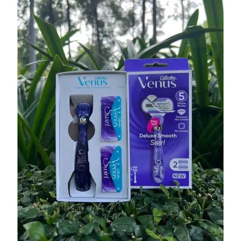 Dao cạo Venus 5 lưỡi Gillette Venus tím Deluxe Smooth Swirl + 2 Blade Refills 629766