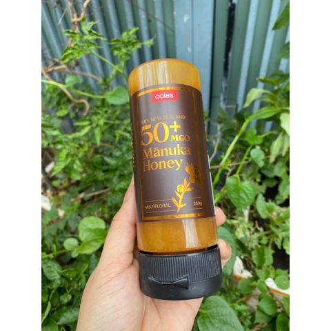 Mật ong Manuka MGO 50+ Multifloral của Coles 350g
