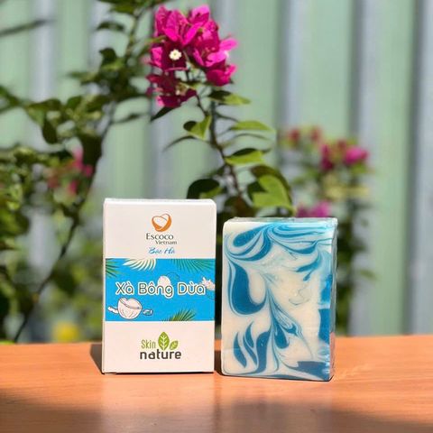Xà bông dừa bạc hà Escoco - Handmade Vegan Natural Bar Soap Cold Pressed coconut peppermint soap