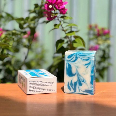Xà bông dừa bạc hà Escoco - Handmade Vegan Natural Bar Soap Cold Pressed coconut peppermint soap