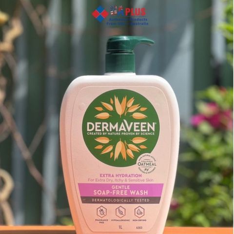 Sữa tắm Dermaveen extra hydration for extra dry itchy sensitive skin gentle soap-free wash 1 lít 629906
