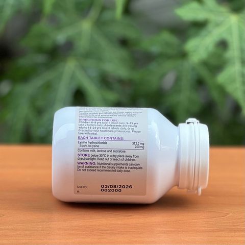 [Nhập khẩu chính ngạch] Viên hỗ trợ tăng chiều cao cho bé Lysine viên Bio Island Lysine 60 viên hàng Úc