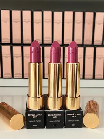Son Gucci 600 Rouge À Lèvres Satin The Fallen Sparrow - Son Mịn, Dễ Tán, Đem Lại Độ Bóng Và Sang Trọng Cho Môi