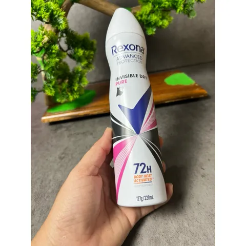Xịt khử mùi chống mồ hôi Rexona Women Advanced Protection Invisible Dry Pure hàng Úc