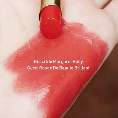 Son Gucci 516 Margaret Ruby - Màu Đỏ Lạnh Quyến Rũ, Son Môi Cao Cấp Phong Cách Thời Trang, Quà Tặng Dành Cho Tín Đồ Làm Đẹp