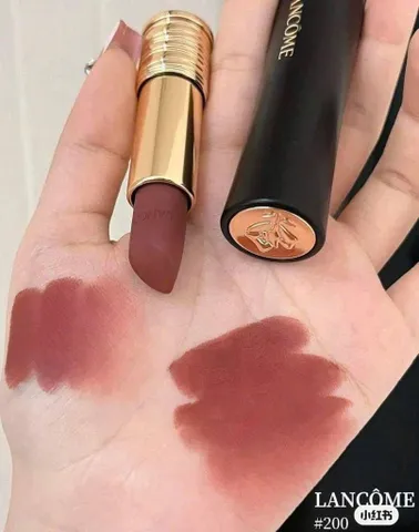 Son Lancome 200 L’Absolu Rouge Drama Matte - Son Môi Màu Lì Giữ Ẩm, Phong Cách Sang Trọng, Quà Tặng Tuyệt Vời Cho Phái Đẹp