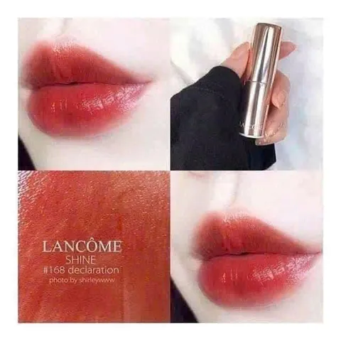 Son Lancome 168 L’Absolu Mademoiselle Shine Declaration 3.2G – Son Dưỡng Môi Cấp Ẩm, Độ Bóng Tự Nhiên, Làn Môi Rạng Rỡ