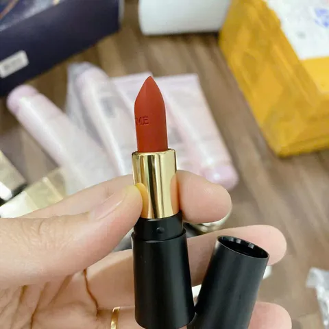 Son Lancôme 196 Đỏ Cam Cháy Mini Nobox - Dưỡng Môi Mềm Mại, Lên Màu Tươi Sáng, Quà Tặng Tuyệt Vời cho Phái Đẹp