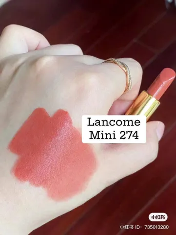 Son Lancome 274 Mini Cream Cam Trà Sữa Unbox – dưỡng môi mềm, màu tự nhiên