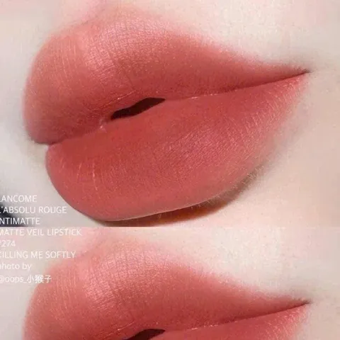 Son Lancome 274 Mini Cream Cam Trà Sữa Unbox – dưỡng môi mềm, màu tự nhiên