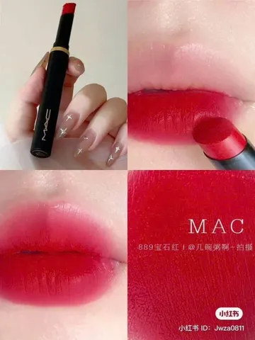 Son MAC 889 Ruby New - Son Môi Đỏ Rực Rỡ Dưỡng Mềm Mịn, Lý Tưởng Cho Những Ngày Dự Tiệc