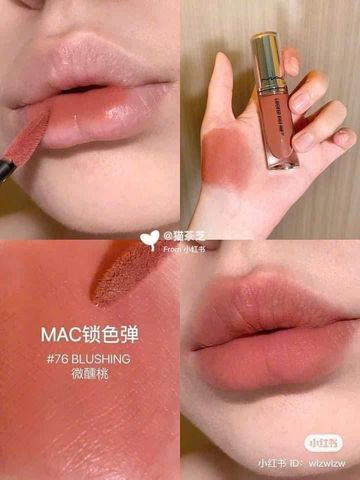 Son MAC Locked INK Blushing #76 - Son Kem Màu Tự Nhiên Giữ Ẩm Môi Mềm, Đẹp Tự Nhiên, Dành Cho Những Ai Yêu Thích Làm Đẹp