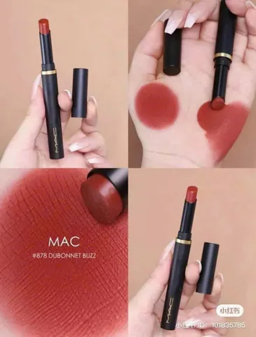 Son MAC 878 Slim Dubonnet Buzz - Màu Đỏ Tươi Dưỡng Môi Mềm