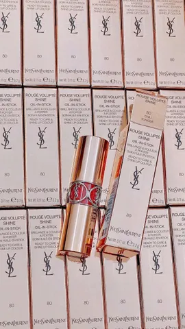 Son YSL Rouge Volupté Shine #80 - Màu Tươi Sáng, Dưỡng Môi Mềm Mịn, Son Môi Cao Cấp Yves Saint Laurent