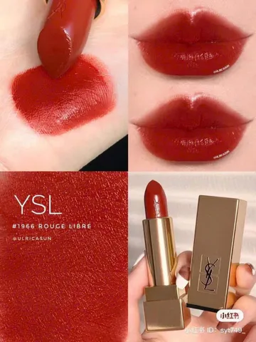 Son YSL Rouge Pur Couture 1966 – Son Lì Sang Bám Lâu Nắp Trắng, Dùng Thử - Sắc Đỏ Quyến Rũ Từ Yves Saint Laurent