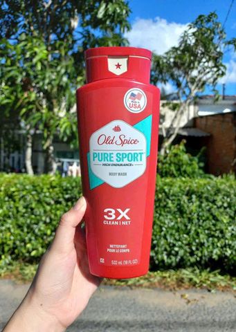 Sữa Tắm Old Spice High Endurance Pure Sport 532ml - Thơm Lâu, Sạch Sâu, Duy Trì Năng Lượng Cho Các Vận Động Viên