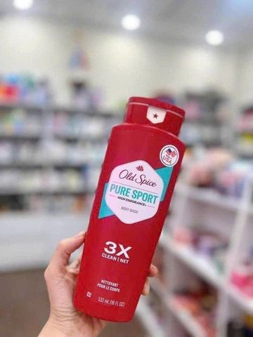Sữa Tắm Old Spice High Endurance Pure Sport 532ml - Thơm Lâu, Sạch Sâu, Duy Trì Năng Lượng Cho Các Vận Động Viên