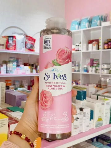 Sữa Tắm St.Ives 650ml Hoa Hồng - Dưỡng ẩm và Thơm ngát cho làn da mịn màng