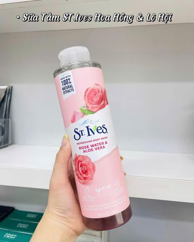 Sữa Tắm St.Ives 650ml Hoa Hồng - Dưỡng ẩm và Thơm ngát cho làn da mịn màng