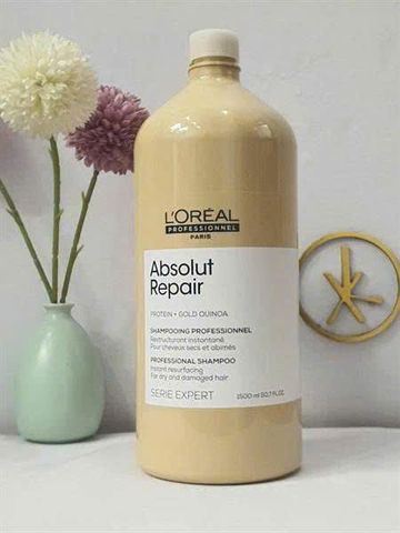 Dầu Gội Phục Hồi L'Oréal Absolut Repair 1500ml – phục hồi hư tổn, mềm mượt tóc
