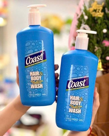 Sữa Tắm Gội Coast Classic Scent 946ml Có Vòi - Sạch Toàn Thân, Hương Mát Sảng Khoái Cho Cảm Giác Tươi Mát