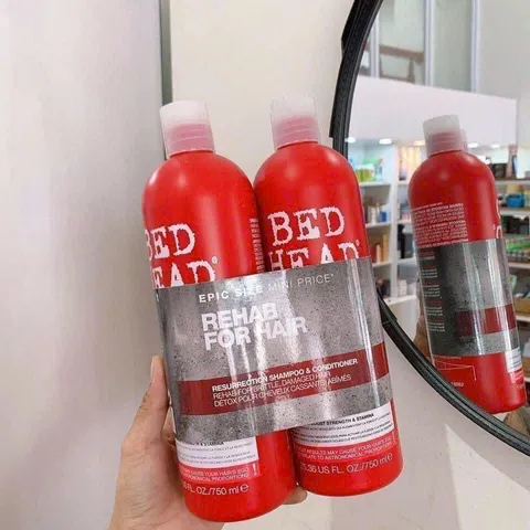 Bộ Gội Xả Tigi Đỏ Bed Head Urban Antidotes Resurrection 750ml - Phục Hồi Tóc Hư Tổn, Tăng Cường Sức Khỏe Tóc