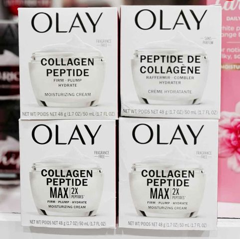 Kem Dưỡng Olay Regenerist Collagen Peptide 24 Max Hydrating 48g - Tăng Cường Độ Đàn Hồi và Giúp Da Căng Bóng Mịn Màng