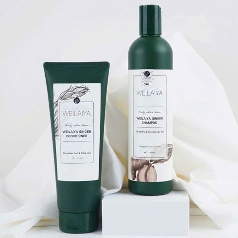 Dầu Gội Cặp Weilaiya Gừng Non – mọc tóc, giảm gàu (kèm bộ mini)