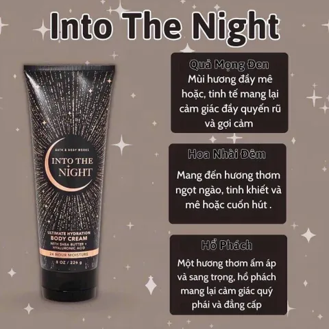 Kem Dưỡng Thể Bath & Body Works Into The Night 226g – quyến rũ, dưỡng sâu