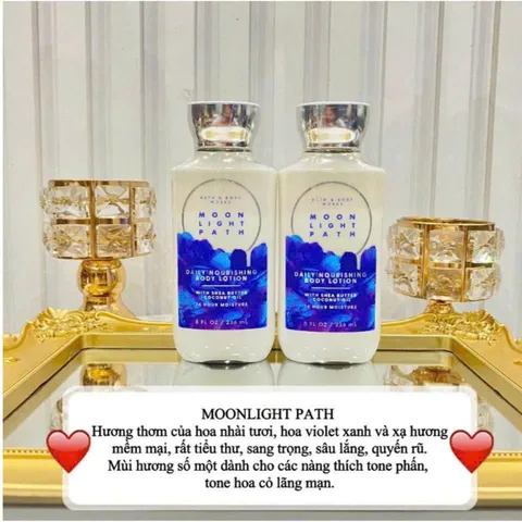 Sữa Dưỡng Thể Bath & Body Works Moonlight Path 236ml - Hương Thơm Dịu, Giúp Da Mềm Mại, Chăm Sóc Da Toàn Thân