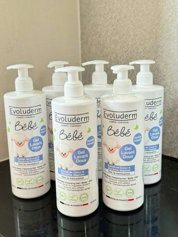 Sữa Tắm Em Bé Evoluderm Bébé 500ml - Dịu Nhẹ, Dưỡng Ẩm Cho Da Nhạy Cảm, Mỹ Phẩm Chăm Sóc Bé Toàn Diện