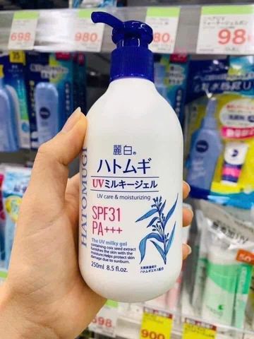 Sữa Dưỡng Da Chống Nắng Hatomugi Spf 31 Pa++ 250G– mềm da, dưỡng ẩm nhanh