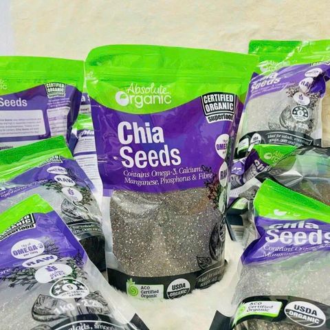 Hạt Chia Úc 1kg (Tím) - Siêu thực phẩm Bổ Dưỡng, Giàu Omega-3, Thực phẩm Lành Mạnh cho Sức Khỏe