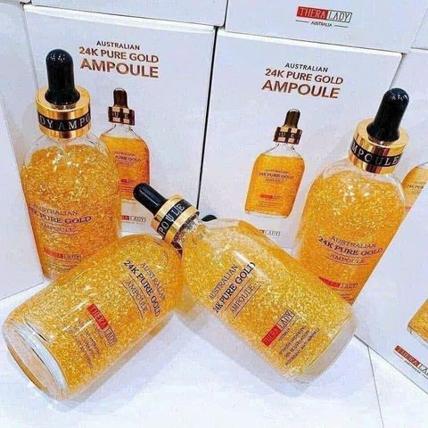 Serum Dưỡng Da Tinh Chất Vàng 24K Thera Lady - Căng Bóng Da, Dưỡng Ẩm, Ngừa Lão Hóa, Mỹ Phẩm Chất Lượng 