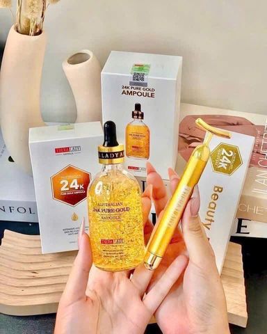 Serum Dưỡng Da Tinh Chất Vàng 24K Thera Lady - Căng Bóng Da, Dưỡng Ẩm, Ngừa Lão Hóa, Mỹ Phẩm Chất Lượng 