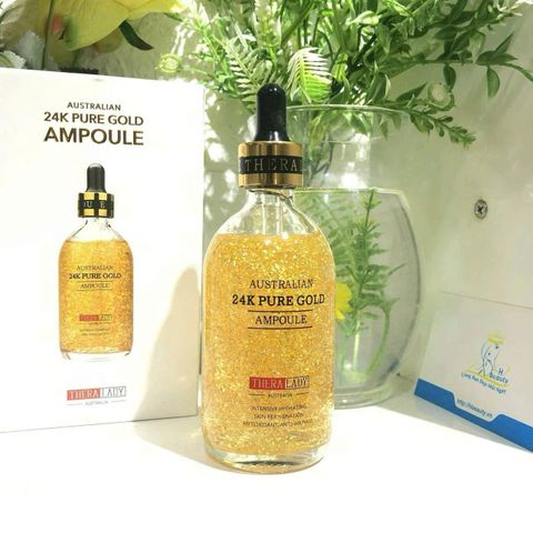Serum Dưỡng Da Tinh Chất Vàng 24K Thera Lady - Căng Bóng Da, Dưỡng Ẩm, Ngừa Lão Hóa, Mỹ Phẩm Chất Lượng 