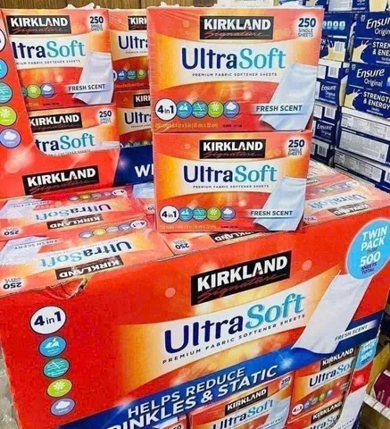 Hộp Giấy Thơm Kirkland Premium Fabric Softener 250 Tờ – Thơm lâu, Giữ quần áo mềm
