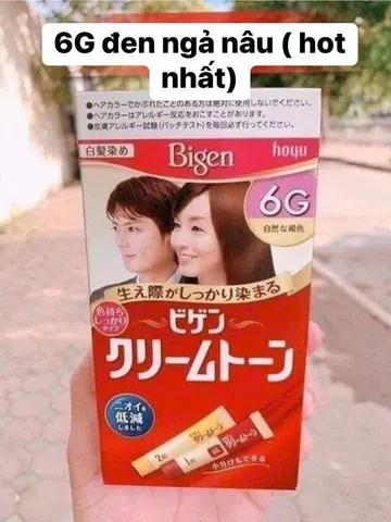 Nhuộm Tóc Bigen 6 Đen Nâu - Nhuộm Đẹp, Bền Màu, Sản Phẩm Mỹ Phẩm Chất Lượng 