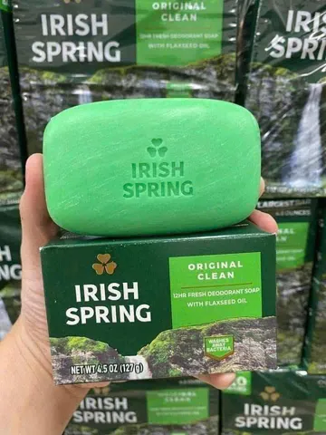 Xà Bông Irish Spring Dạng Cục 113g - Xà Phòng Tắm Sạch Da, Thơm Lâu, Chăm Sóc Cơ Thể Chính Hãng