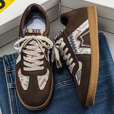Giày Sneaker Nam Hoạ Tiết Thổ Cẩm Mã M685 Kết Hợp Da Lộn Phong Cách Hàn Quốc 630071